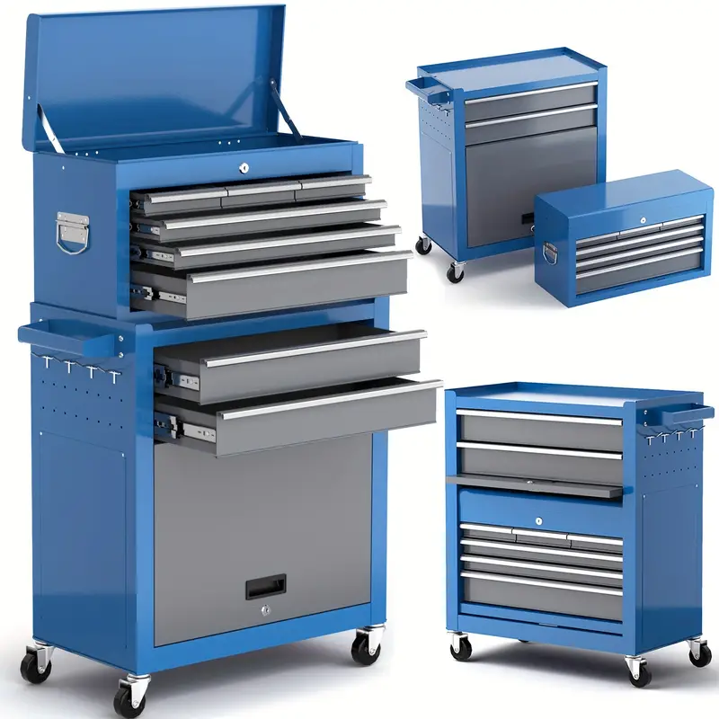   de     de 8 cajones con  , organizador de   de   extraíble,     desmontable y   de  , gabinete de almacenamiento de     capacidad     Mecánicos   ( ) detalles 3