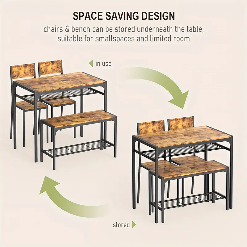 Mesa de cocina y 2 sillas para 4 con  , juego de mesa de comedor de 4 piezas para   pequeño,   (   ) detalles 6