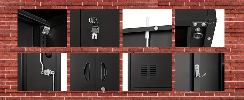  de almacenamiento de metal, archivador de 71 pulgadas de  ,       con cerradura con puerta y 4 estantes ajustables, archivador con cerradura y   de        ,     el almacenamiento en  ,  ,  ,  , el almacenamiento de   de  . detalles 3