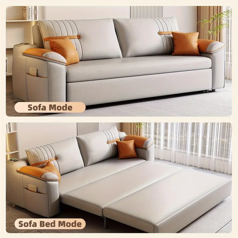 1pcs 1 2m double simple gray multifunctional folding sofa bed all in one dual purpose can be storage household small household living room inline retractable technology cloth sofa bed details 9