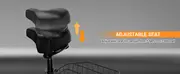 TST Scooter Eléctrico con Asiento, Scooter Eléctrico Plegable de Comunicación para Adultos de 300W, Neumático de 12 de Diámetro, hasta 16 Mph, con Cesta y Asiento Ajustable detalles 5