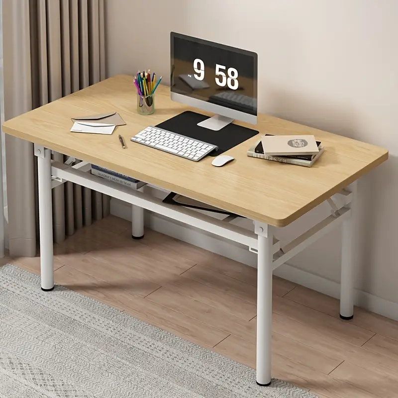 Escritorio de computadora plegable de    , mesa de   portátil    , dormitorio, pequeño   -    ,   ahorrador de   detalles 5