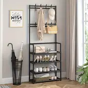 1pc Estante de ropa y zapatos versátil  , Estante de autoensamblaje detalles 3