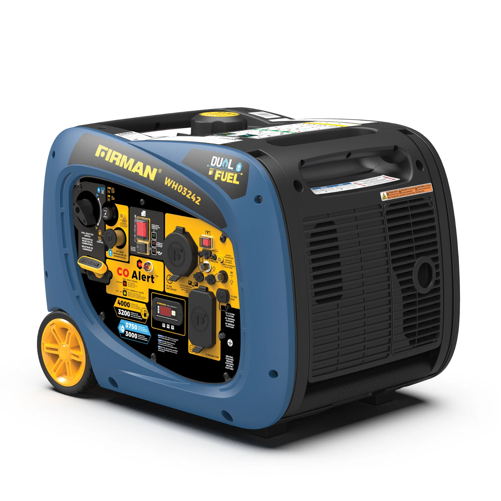 Generador inversor de combustible dual con arranque eléctrico FIRMAN WH03242F de 4000 W