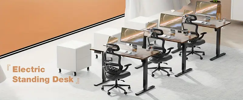 escritorio eléctrico de pie para de 63/55/48/40 pulgadas, altura ajustable, estación de para sentarse y pararse, mesa de para computadora de madera, para el hogar, dormitorio, sala de juegos, espacios pequeños detalles 3