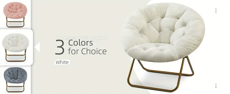 Sillas Platillo Plegables Sill&oacute;n Lounge, C&oacute;modo y Robusto Mueble Lounge Silla Plegable para Camping, Patio, Sala de Estar, Dormitorio detalles 0