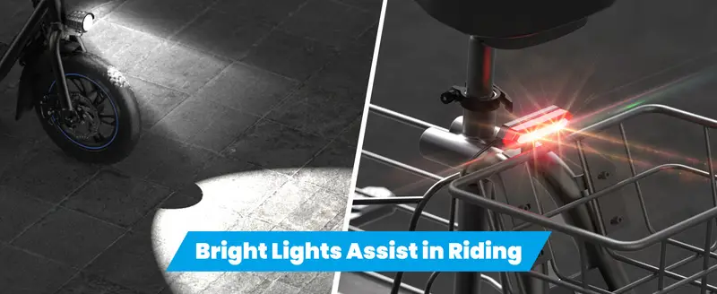 Scooter eléctrico de 550W con cesta para perros, alcance de 20 millas, velocidad de hasta 18.6 MPH, amplio espacio de almacenamiento para mascotas y carga detalles 10