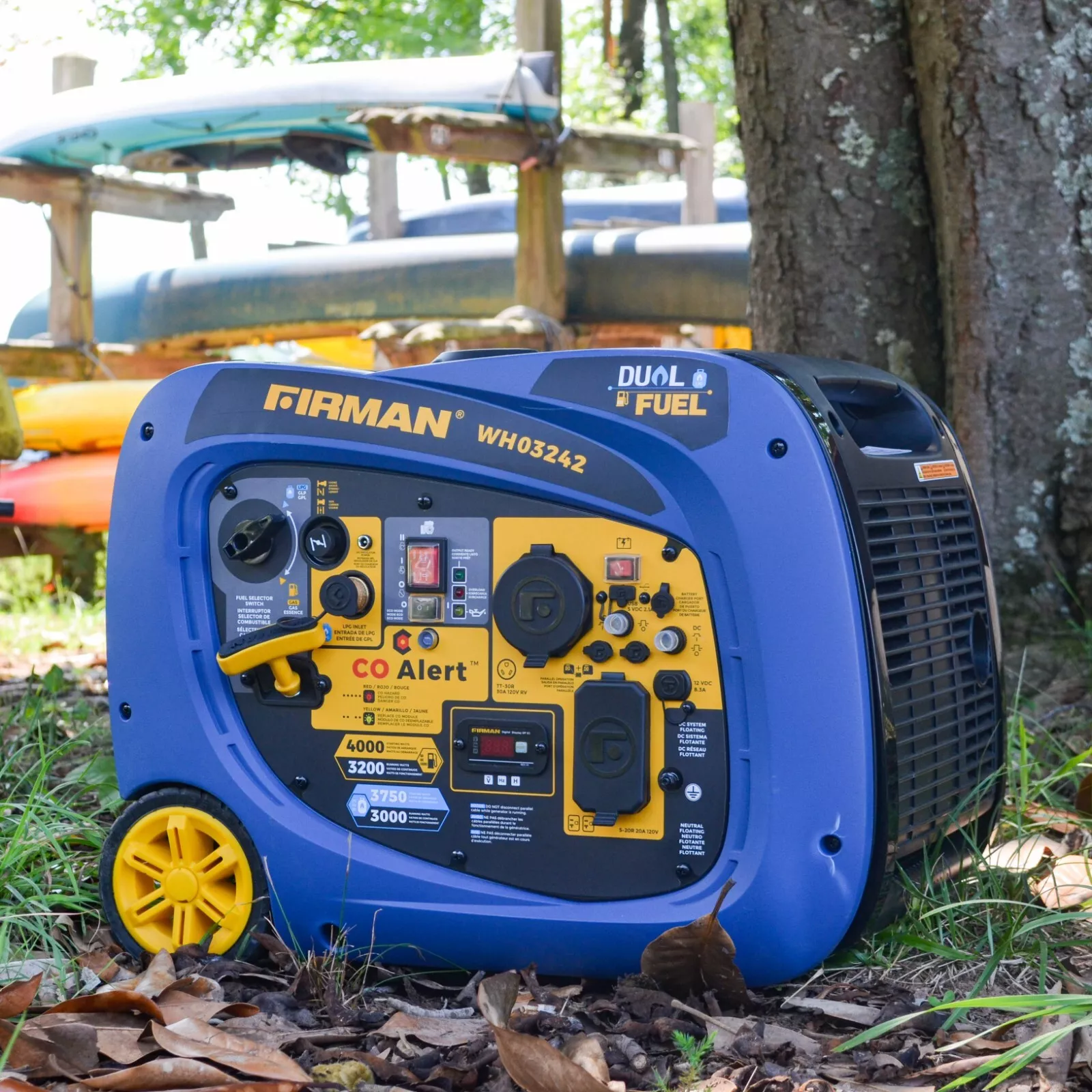 Generador inversor de combustible dual con arranque eléctrico FIRMAN WH03242F de 4000 W