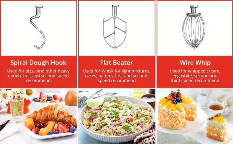 de alimentos 10QT, mezcladora pesada velocidades, de inoxidable, panadería, pizzería, restaurante y detalles 1