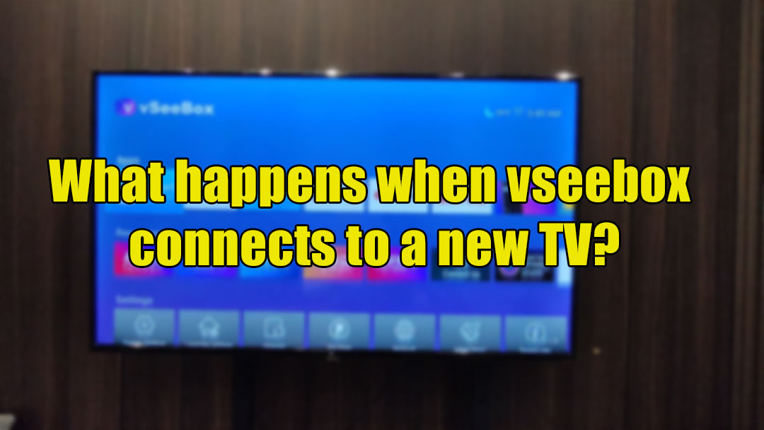 What happens when vseebox connects to a new TV?