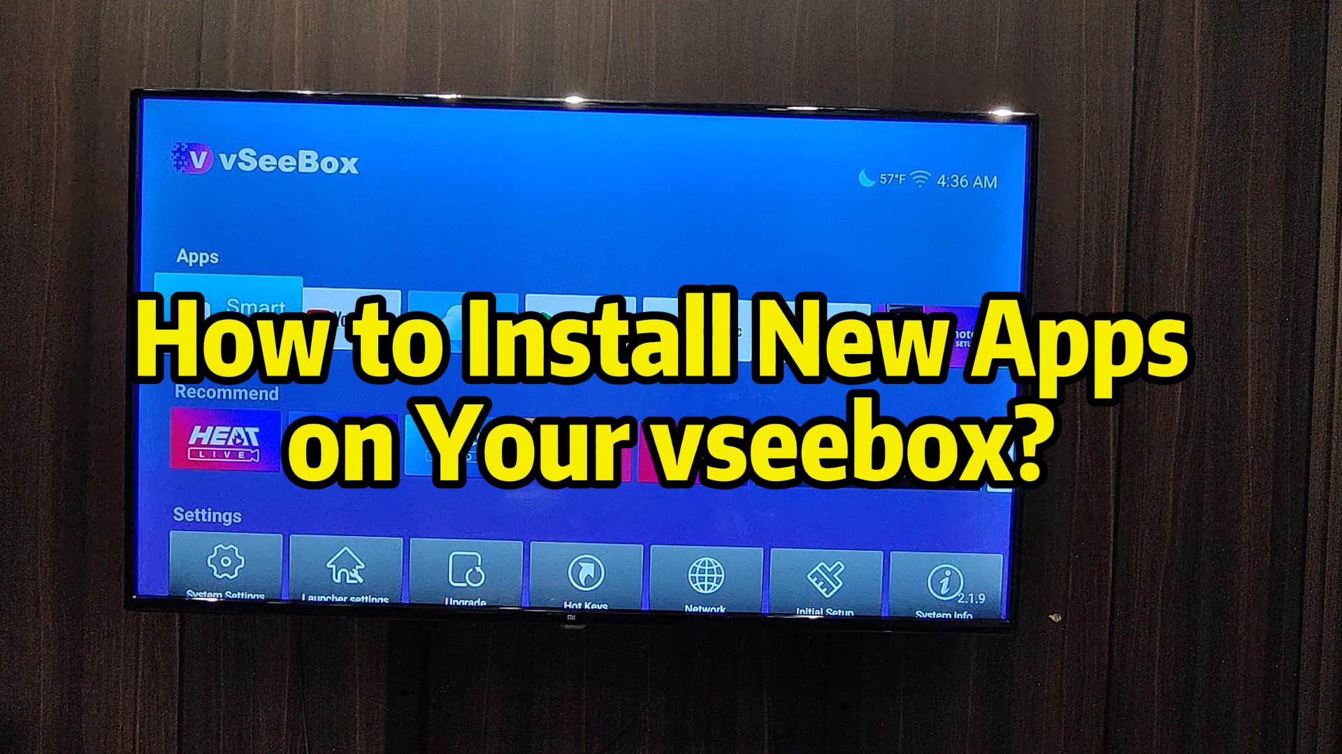 How to install new applications on vseebox?