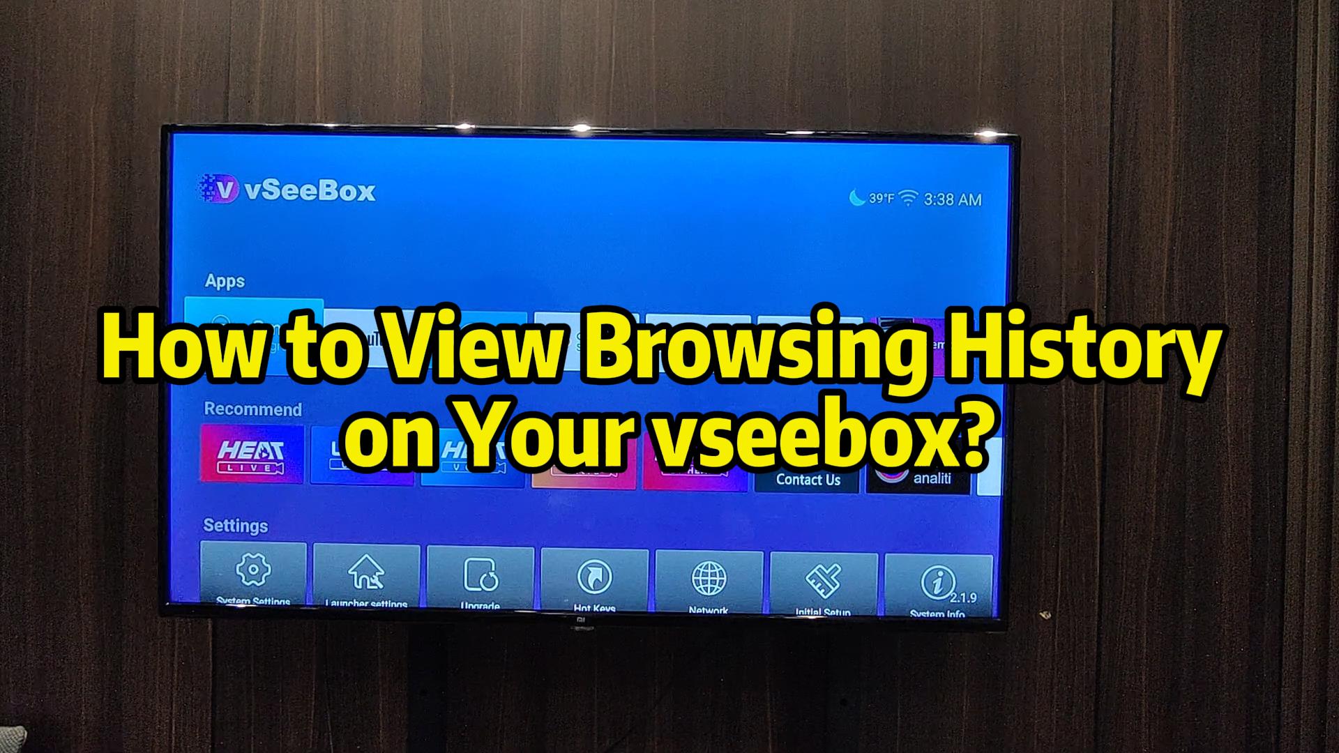 How to view vseebox viewing history?