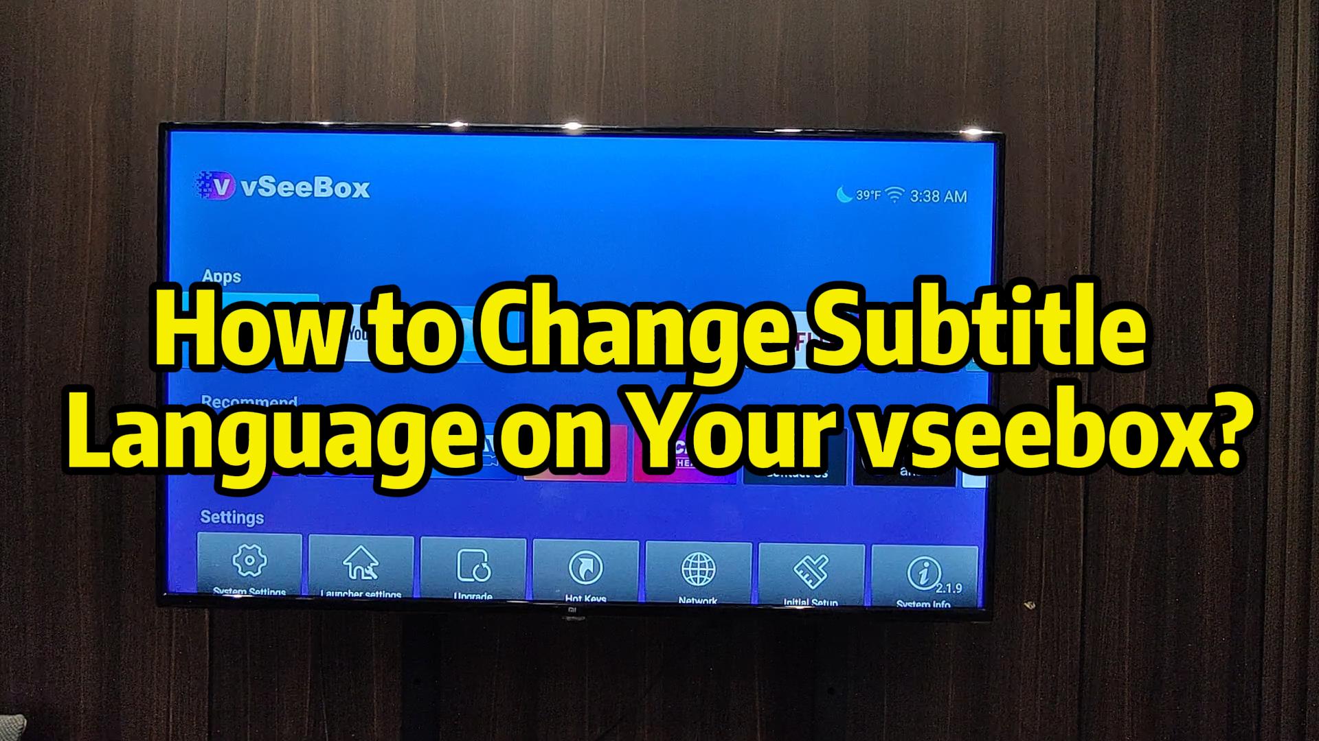 How to switch subtitle language on vseebox?