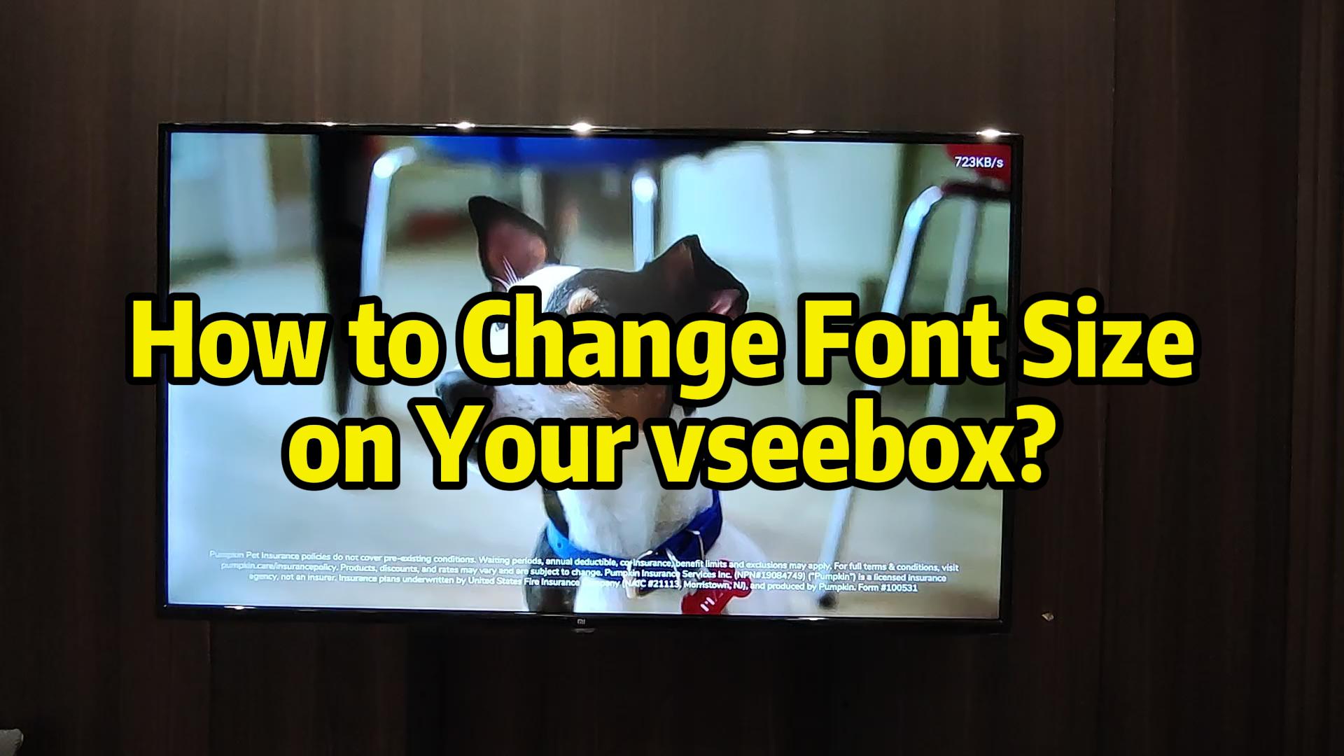 How to adjust font size on vseebox?