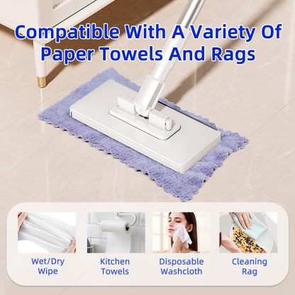 KZKR Mini Mop No-Touch Disposable Lazy Mop Easy Mopping Flat Dust Mop for Small Spaces
