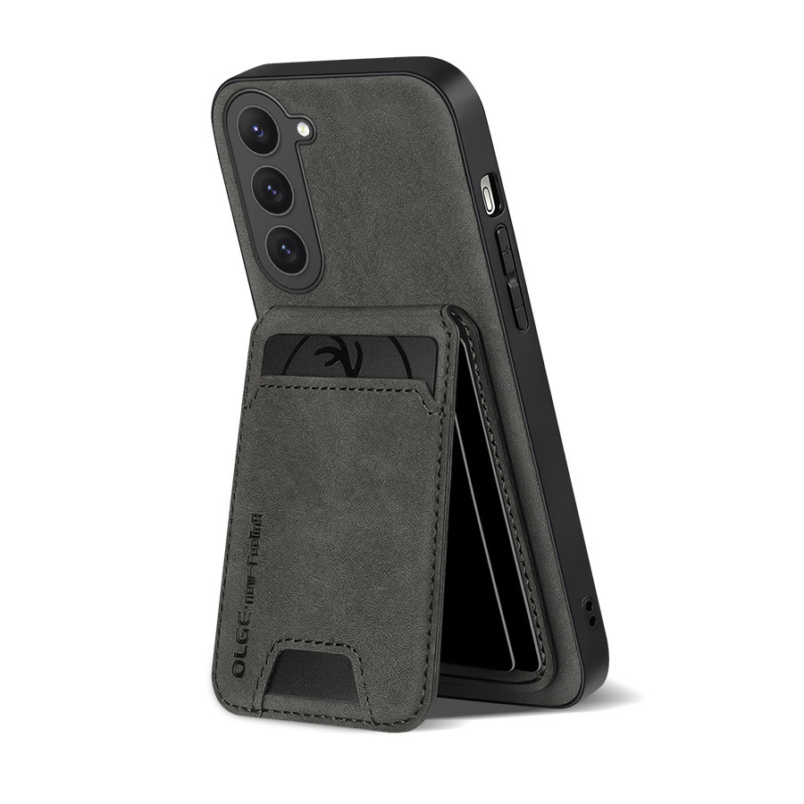 Leather Business Card Wallet Mobile Phone Case for Samsung Galaxy S