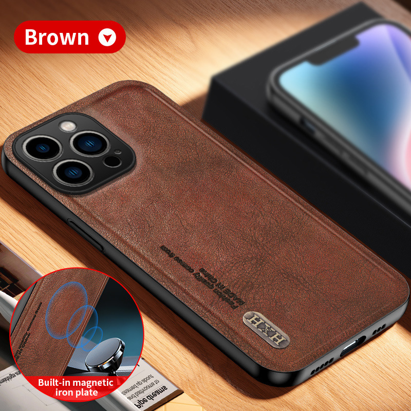 Classic Leather Business Magsafe Mobile Phone Case for iPhone