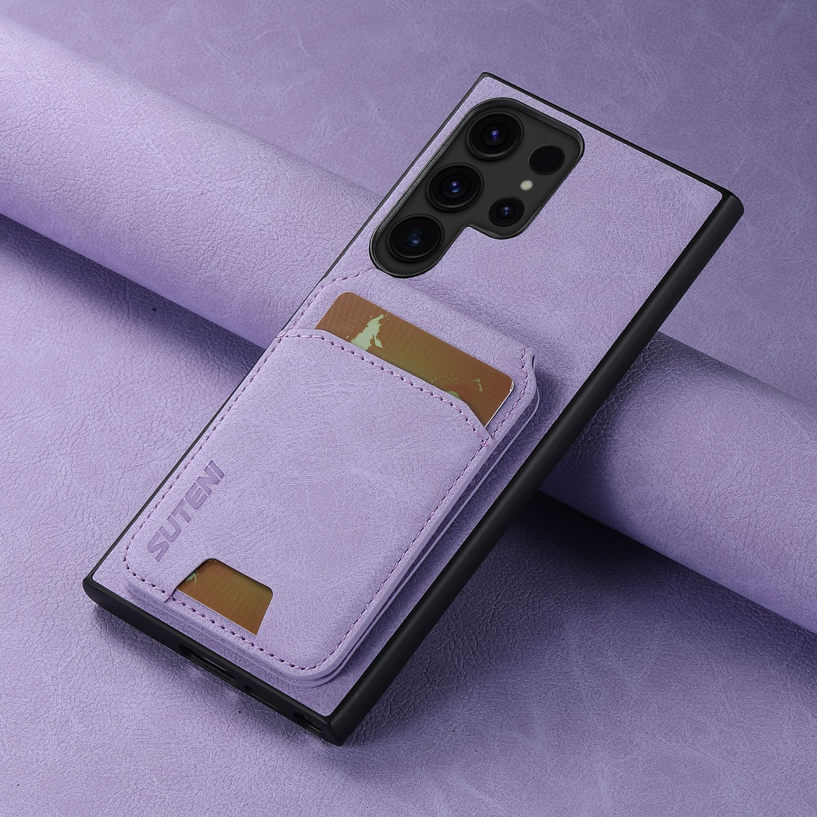 Leather Card Wallet Mobile Phone Case for Samsung Galaxy S