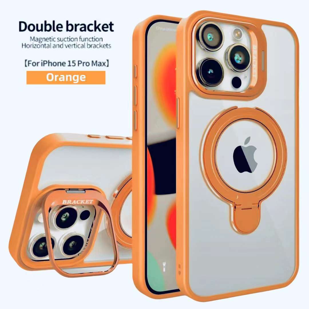 Fashion Magsafe Double Bracket Mobile Phone Case for Apple iPhone