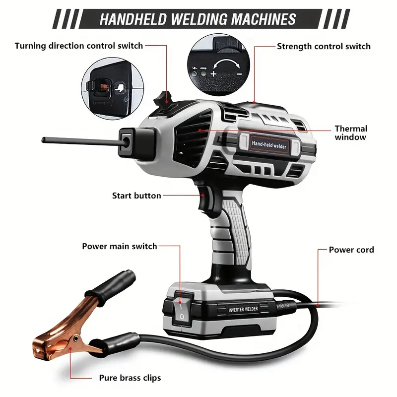 de soldadura semiautomática Soldador de portátil de de electrodos de 2.5mm 4600W Soldador de portátil Soldador eléctrico automático con de / de soldadura/ detalles 0