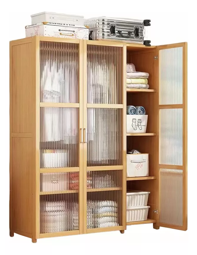 Sencillos Closet De Pared Ropero Armable Con 3 Puertas 120cm