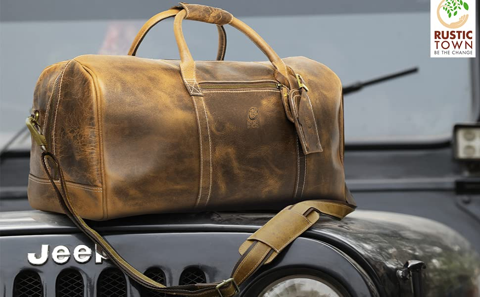 bolso de lona de piel