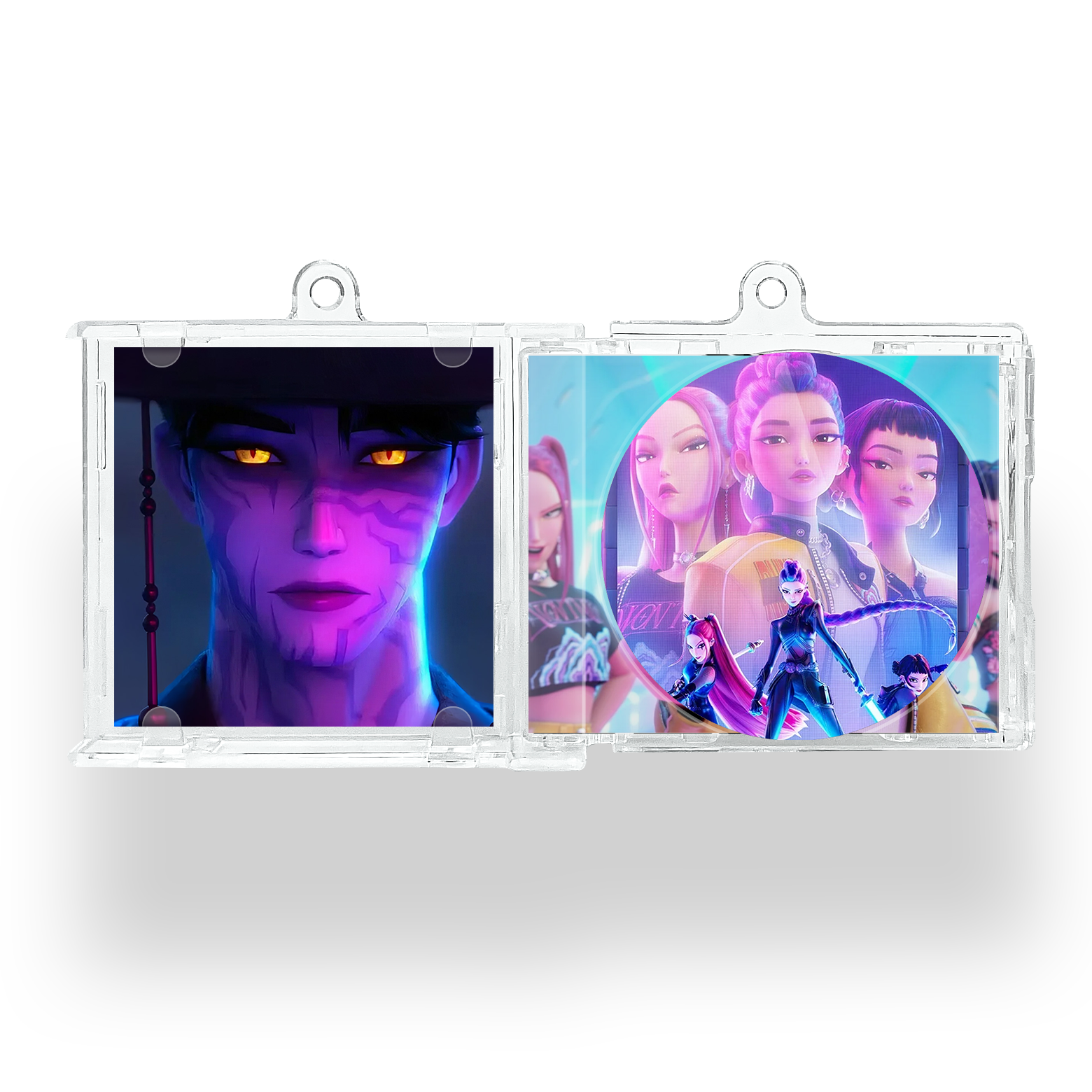 [HUNTRX/Kpop Demon Hunters] Mini Vinyl NFC Album Keychain CD Music Keychain Pendant