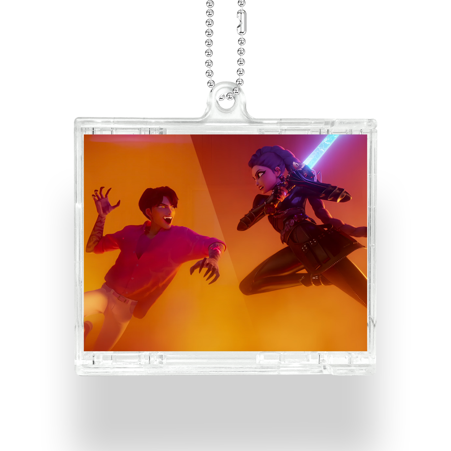 [HUNTRX/Kpop Demon Hunters] Mini Vinyl NFC Album Keychain CD Music Keychain Pendant