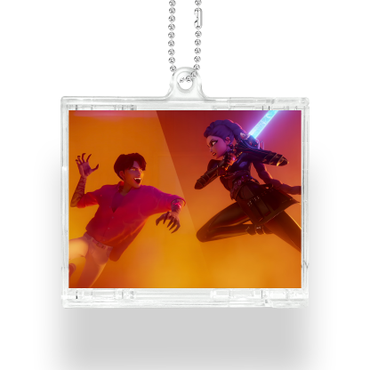 [HUNTRX/Kpop Demon Hunters] Mini Vinyl NFC Album Keychain CD Music Keychain Pendant