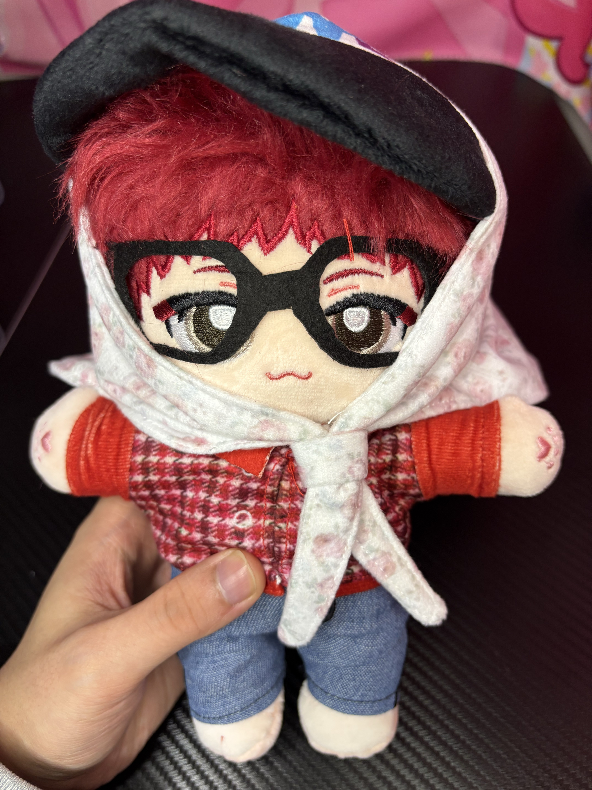 [G-DRAGON ] Plush Doll - Full Body Stuffed Figure with Bandana, Kpop Fan Collectible & Gift