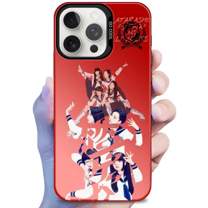 [ATARASHII GAKKO!] Colorful Laser Phone Case-RED