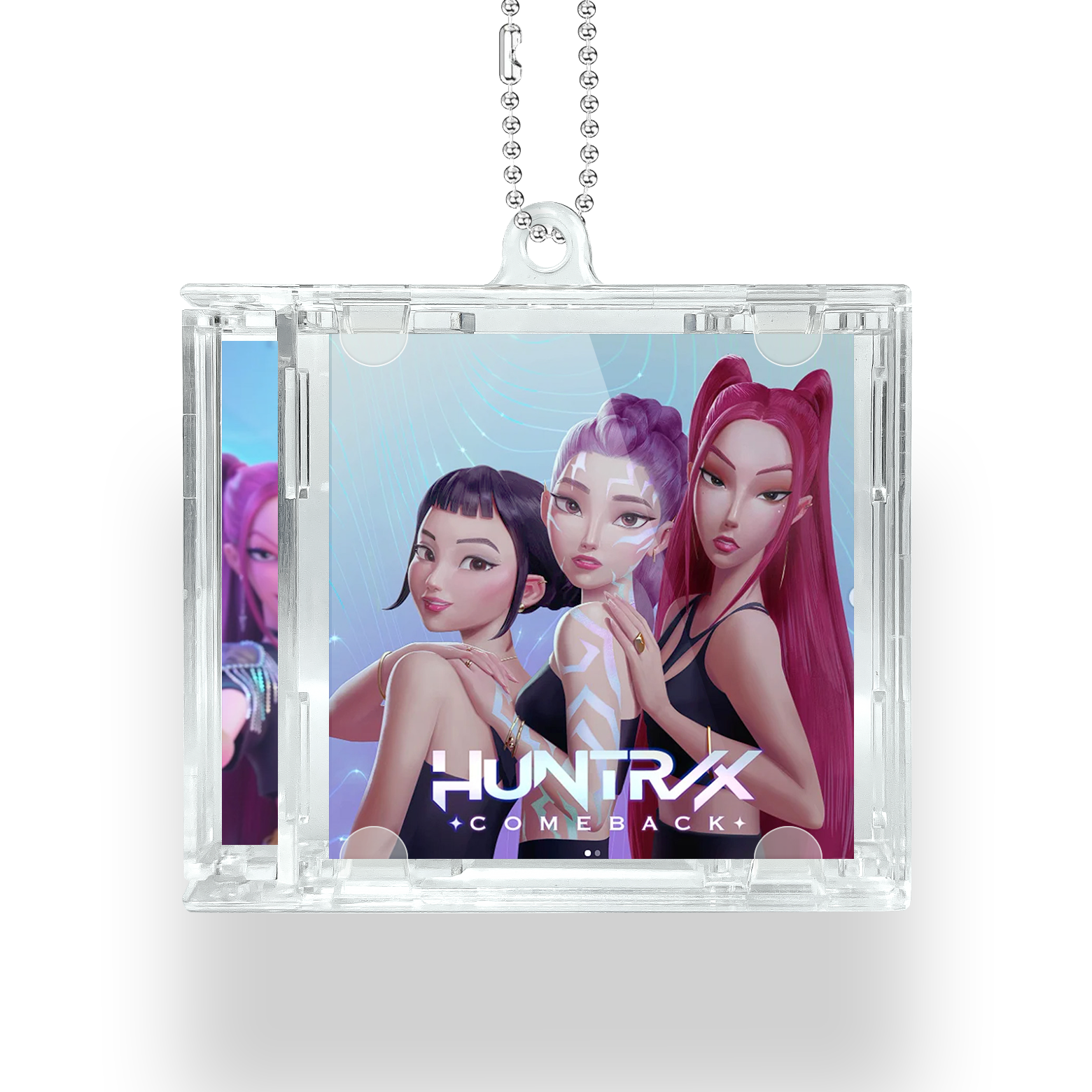 [HUNTRX/Kpop Demon Hunters] Mini Vinyl NFC Album Keychain CD Music Keychain Pendant