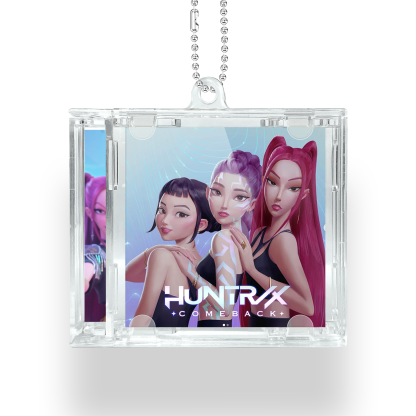 [HUNTRX/Kpop Demon Hunters] Mini Vinyl NFC Album Keychain CD Music Keychain Pendant