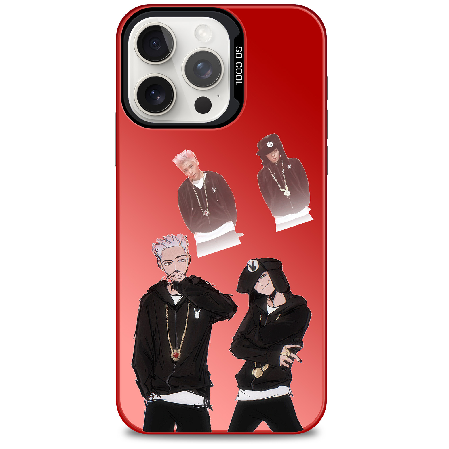 [GDRAGON&TOP] Colorful Laser Phone Case-RED