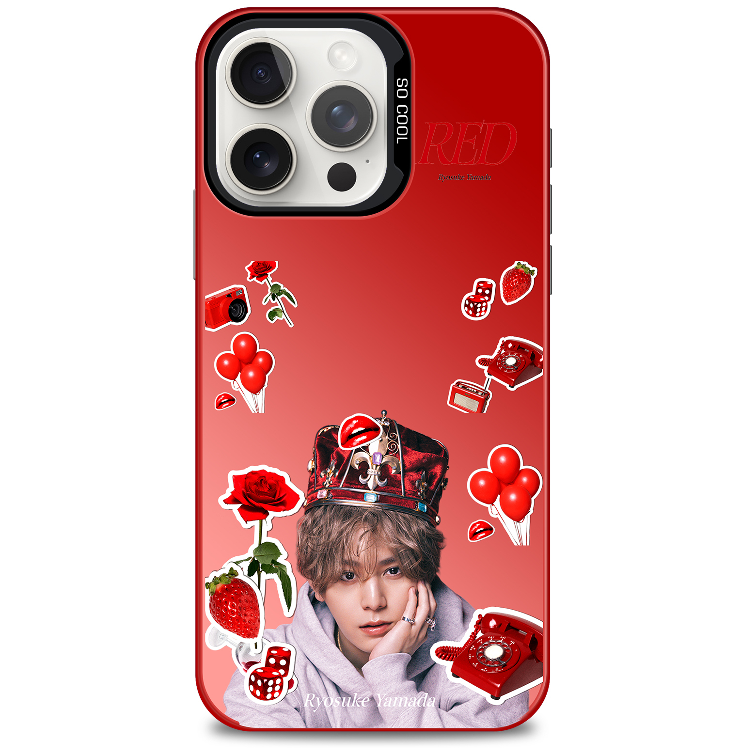 [Hey!Say!Jump/山田涼介Ryosuke Yamada/RED] Colorful Laser Phone Case-RED