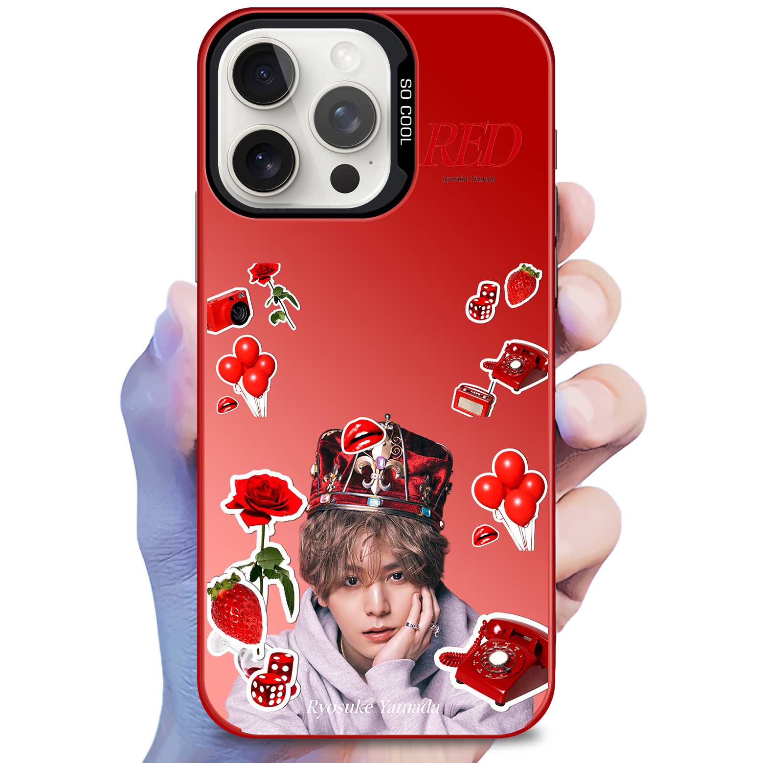 [Hey!Say!Jump/山田涼介Ryosuke Yamada/RED] Colorful Laser Phone Case-RED