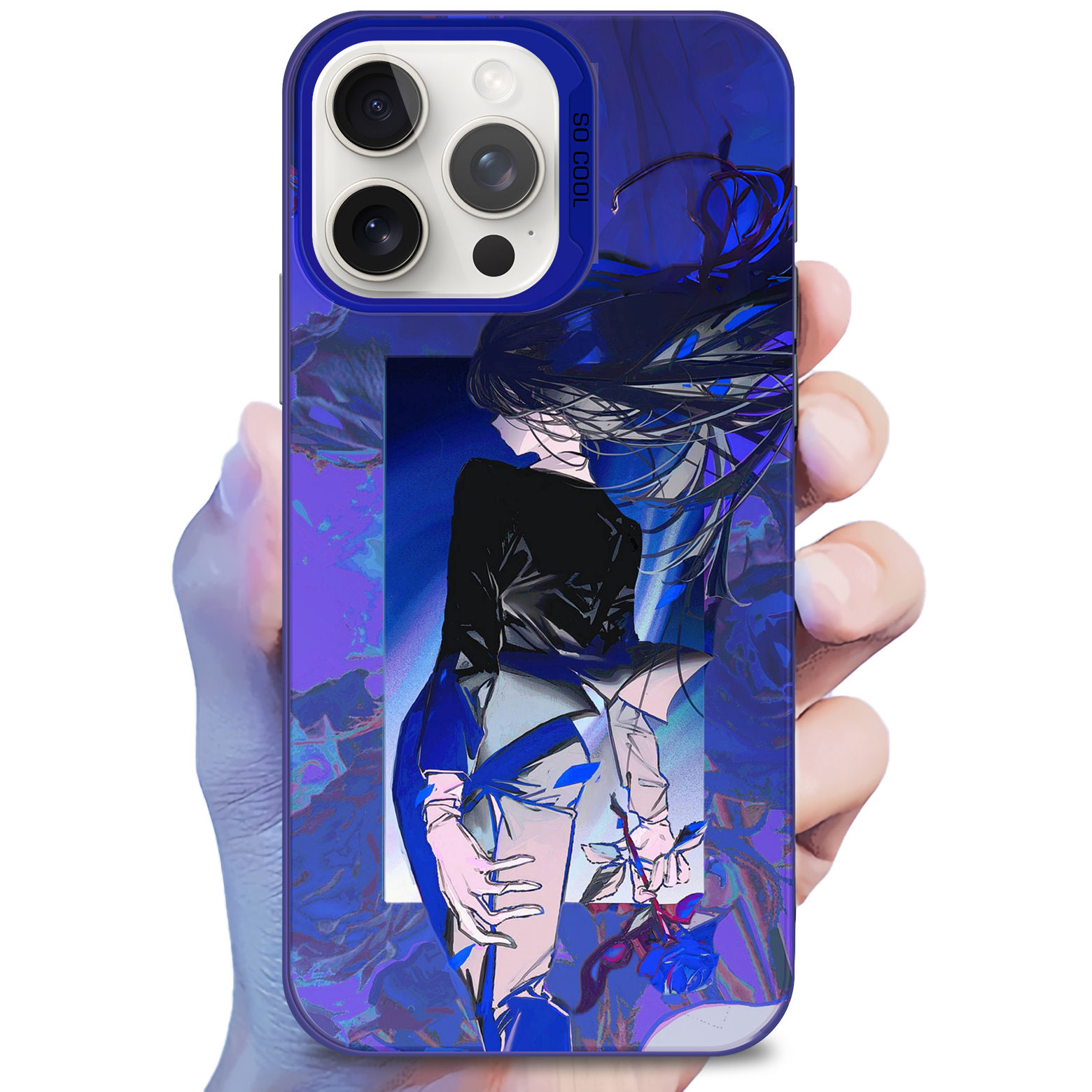 [Ado] Colorful Laser Phone Case-Blue
