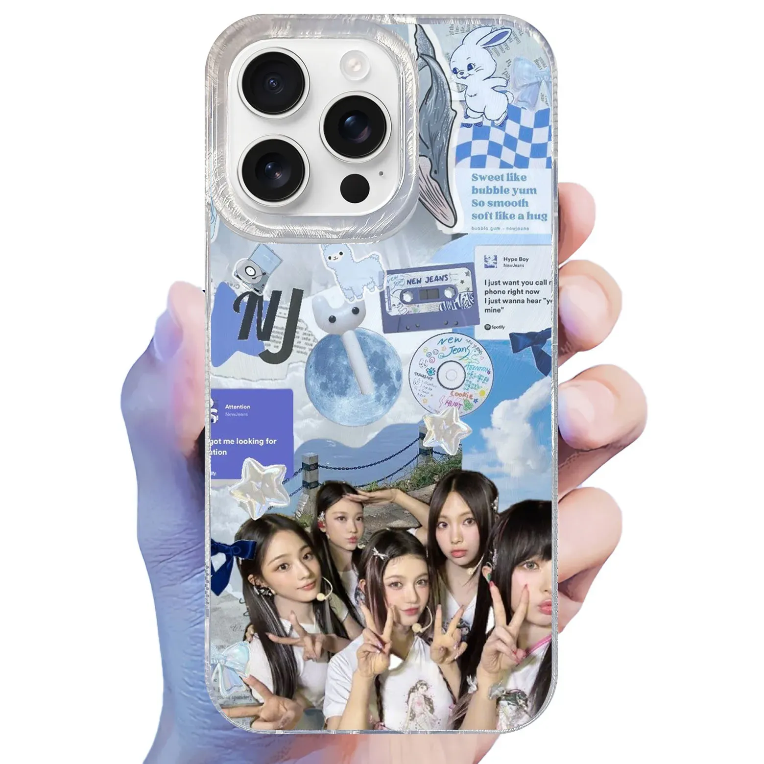 [NEWJEANS] Colorful Laser Phone Case-Blue