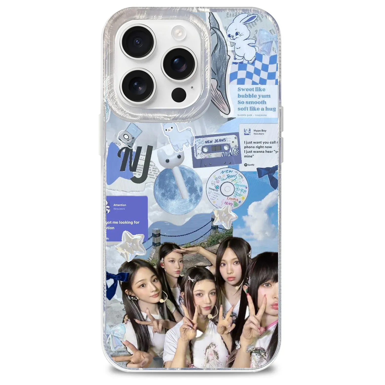 [NEWJEANS] Colorful Laser Phone Case-Blue