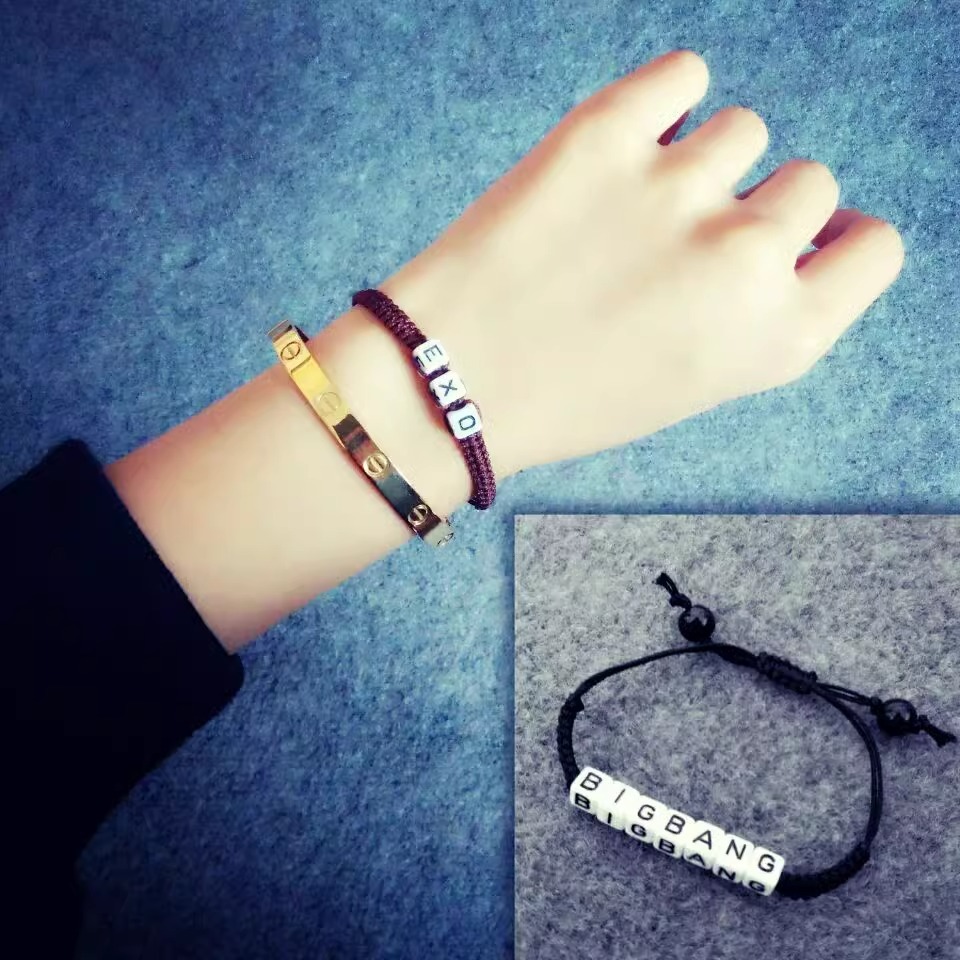 Bigbang G-DRAGON With EXO Lu Han Tfboys Wang Junkai Hand-Woven Rope Co