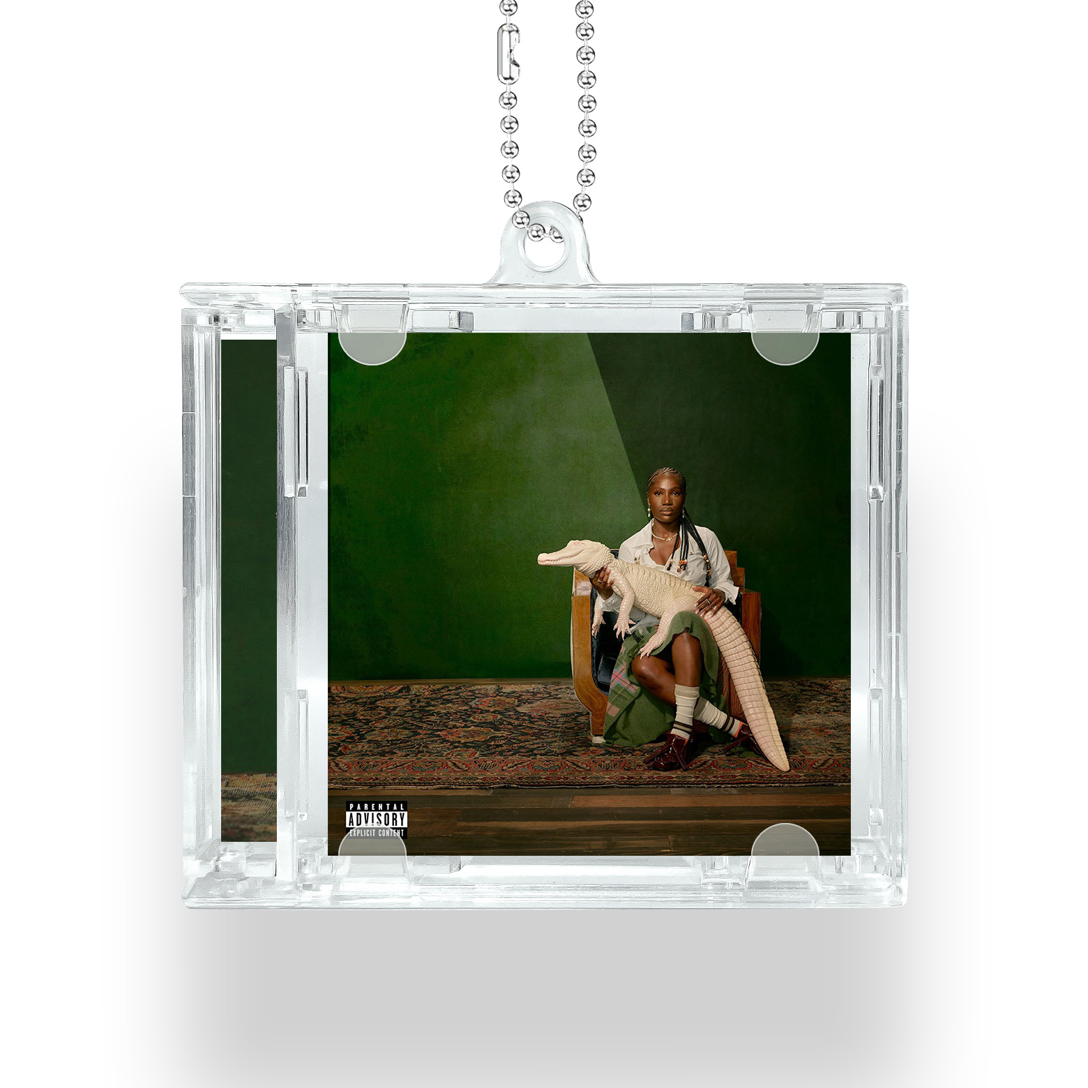 [Doechii/Alligator Bites Never Healr]  Mini Vinyl NFC Album Keychain CD Music Keychain Pendant