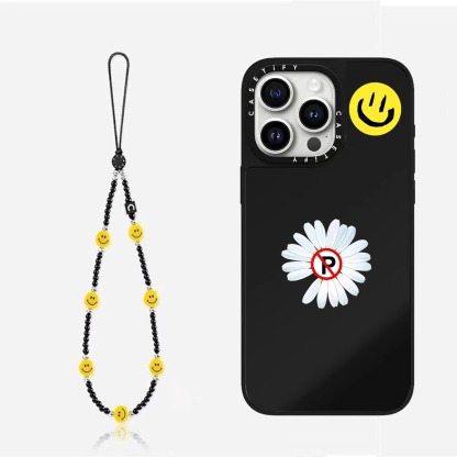 CASETi G-DRAGON CASETi gd with little Daisy flowers yellow smiley face apply apple iPhone16ProMax / 15/13/12/11 mirror magnetic suction hand drop