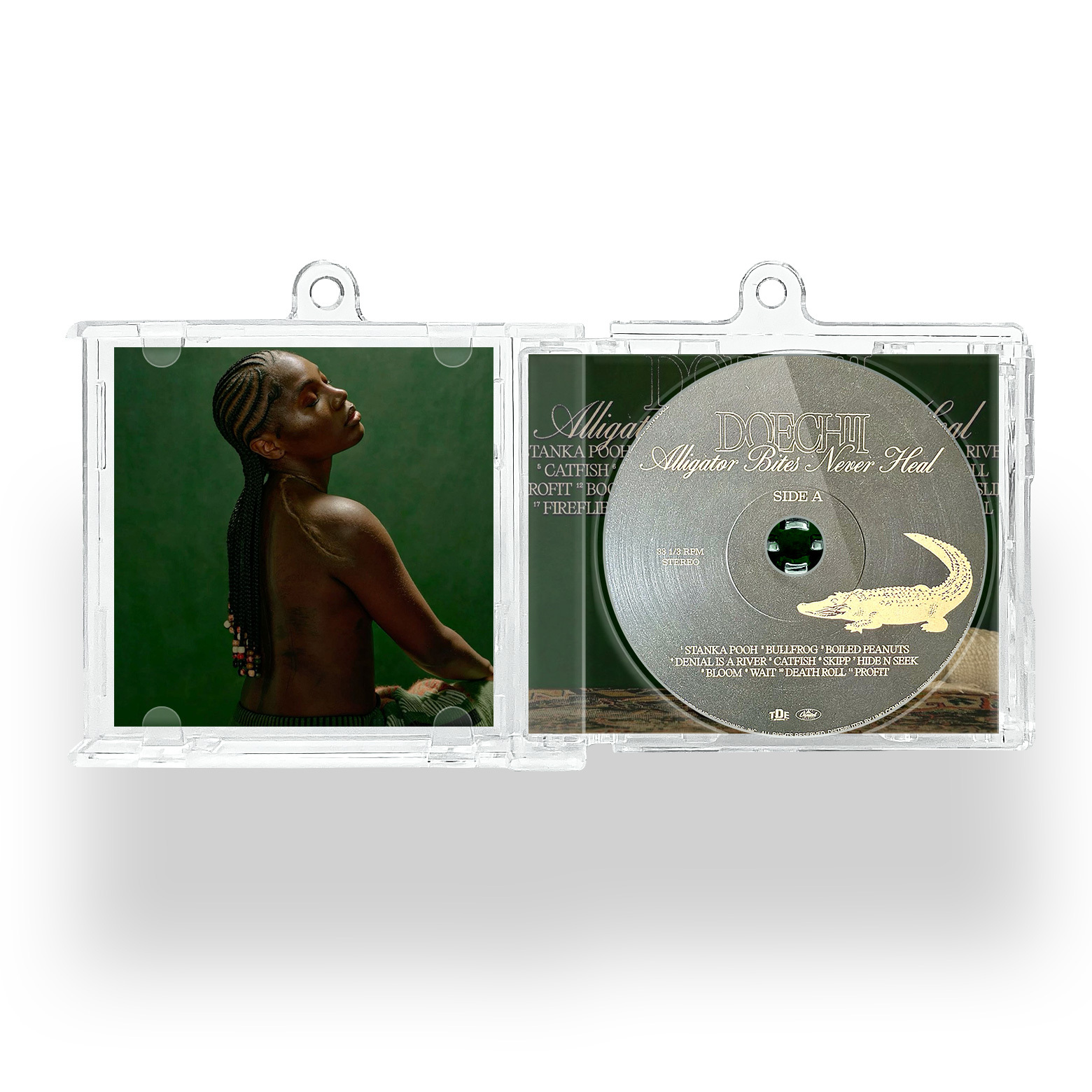 [Doechii/Alligator Bites Never Healr]  Mini Vinyl NFC Album Keychain CD Music Keychain Pendant