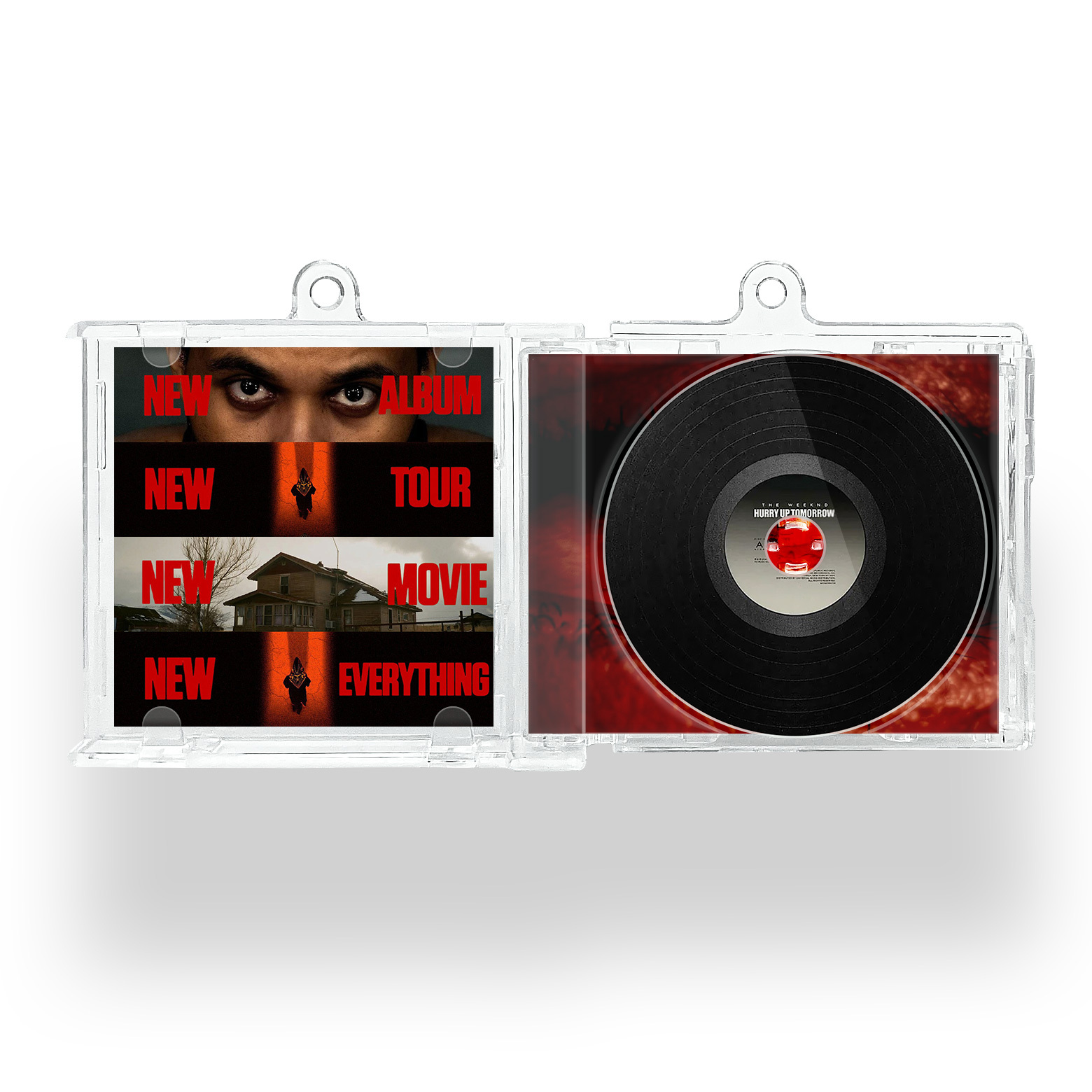 [The Weekend/Hurry Up Tomorrow] Mini Vinyl NFC Album Keychain CD Music Keychain Pendant