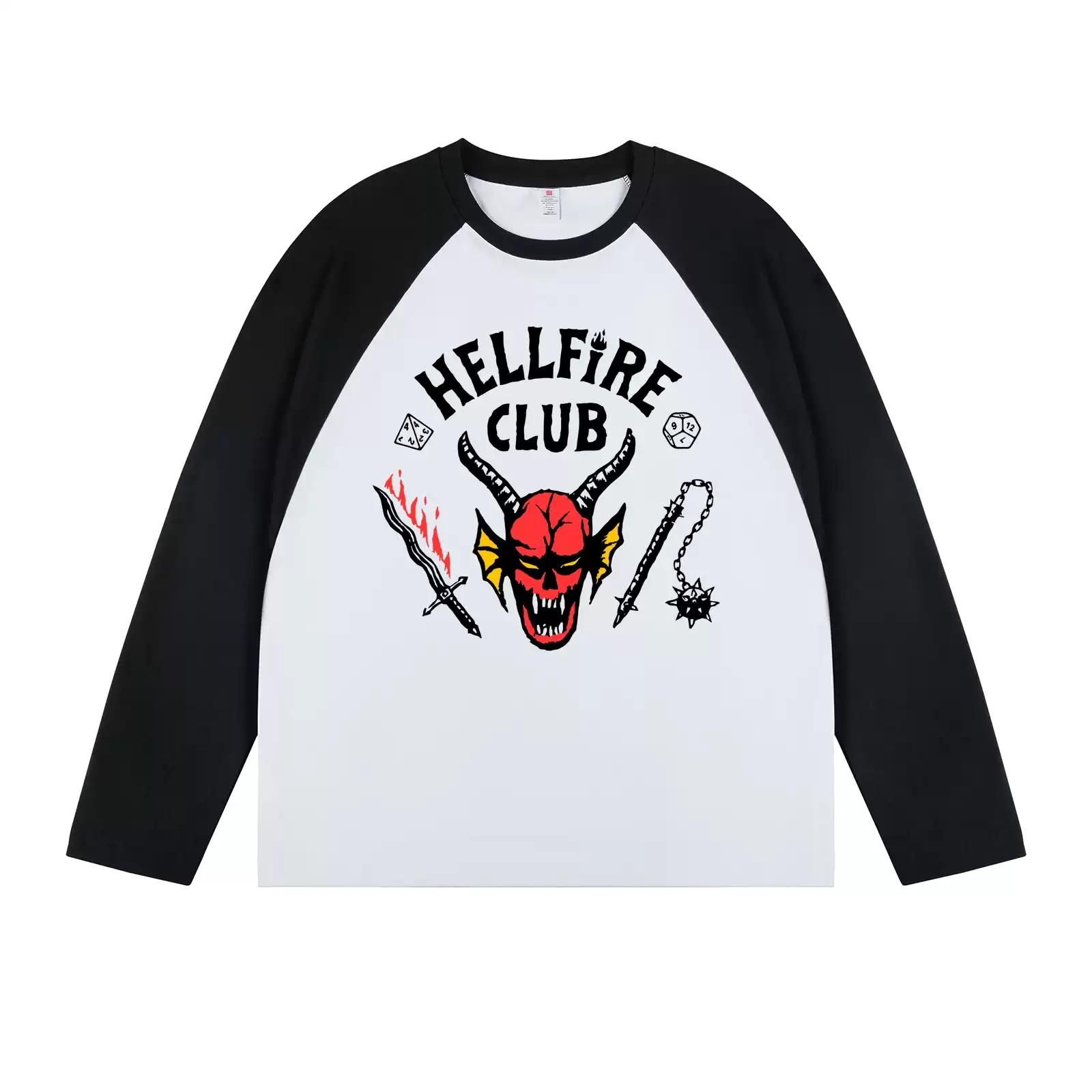 [Stranger Things] Hellfire Club Raglan Long Sleeve Shirt