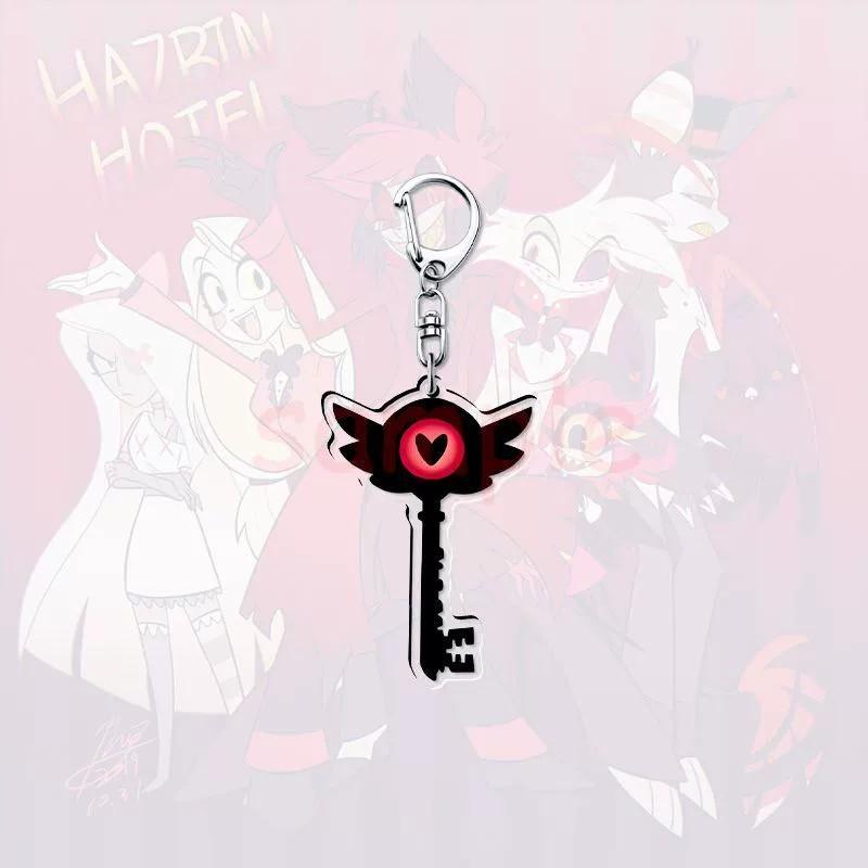 [Hazbin Hotel] Keychain Set 8 Unique Character Keys Demonic Hotel Collection