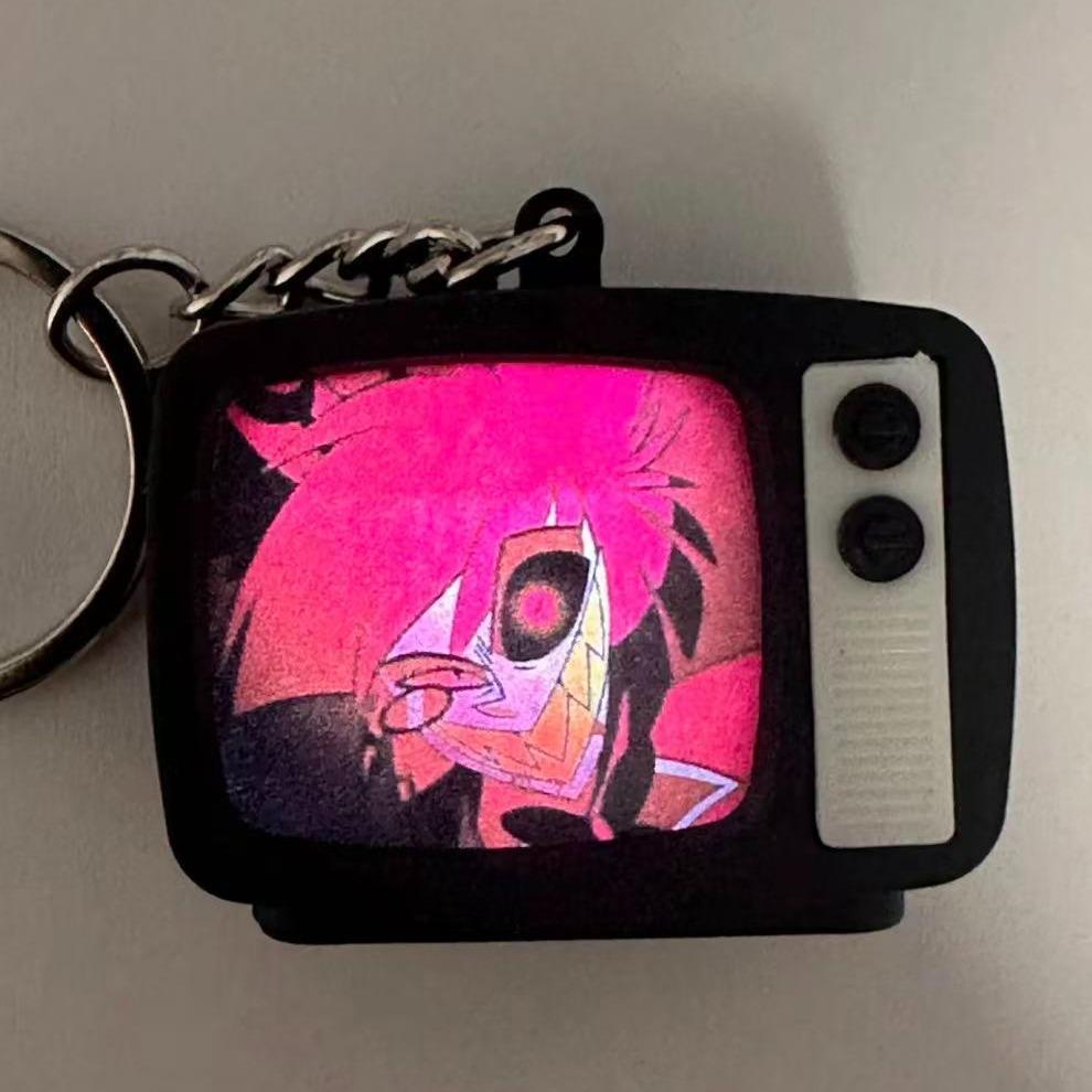 [Hazbin Hotel] Creative Light & Sound Mini TV Keychain