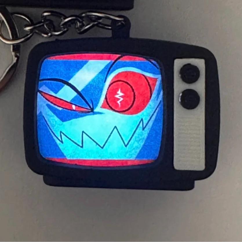 [Hazbin Hotel] Creative Light & Sound Mini TV Keychain