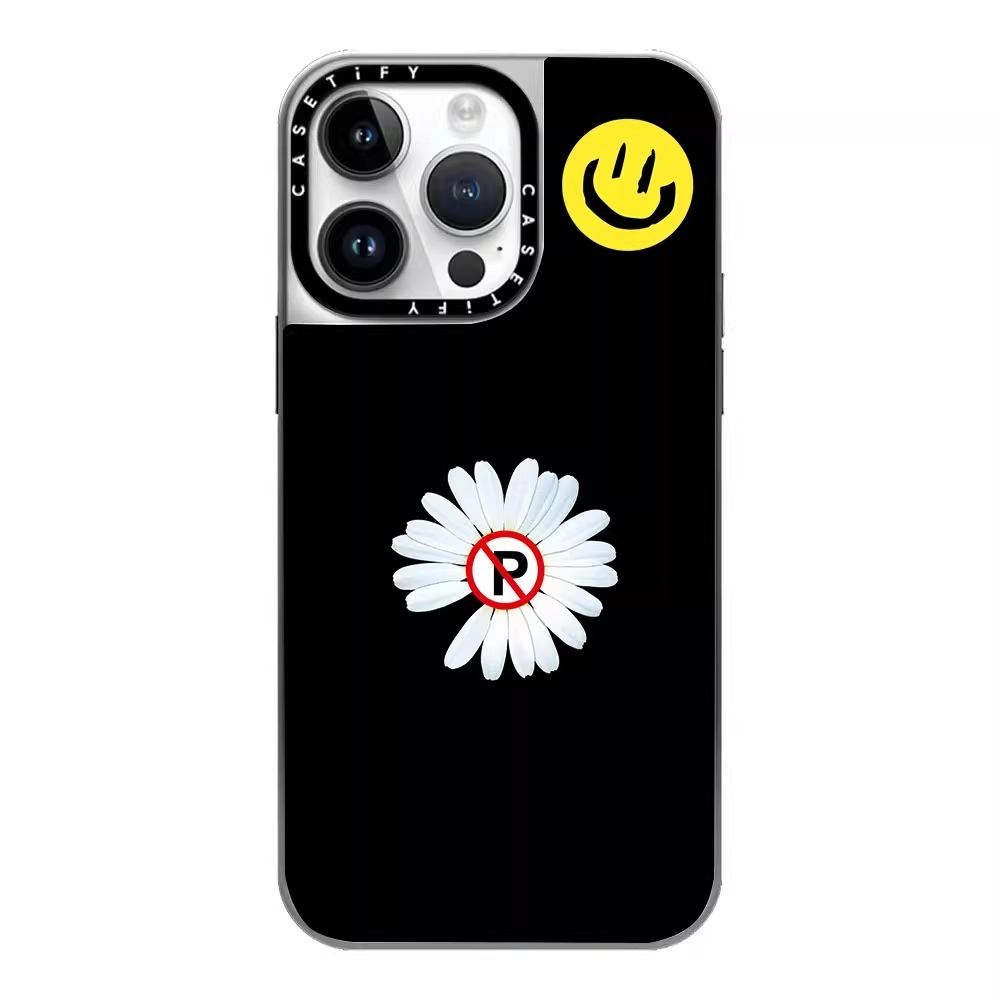 CASETi G-DRAGON CASETi gd with little Daisy flowers yellow smiley face apply apple iPhone16ProMax / 15/13/12/11 mirror magnetic suction hand drop