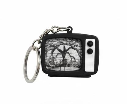 [Stranger Things] Mini TV Light & Sound Keychain with Compact Stylish Light and Themed Sounds for Fans